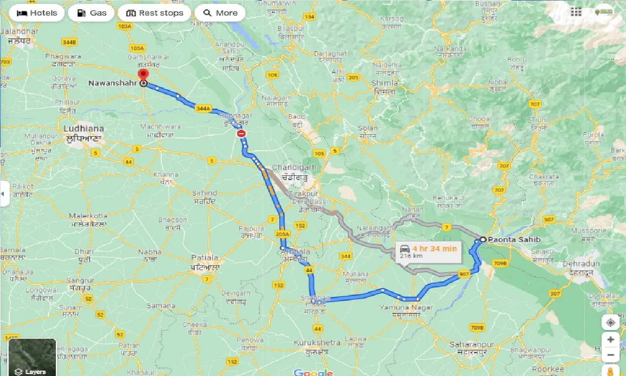paonta-sahib-to-nawanshahr-taxi