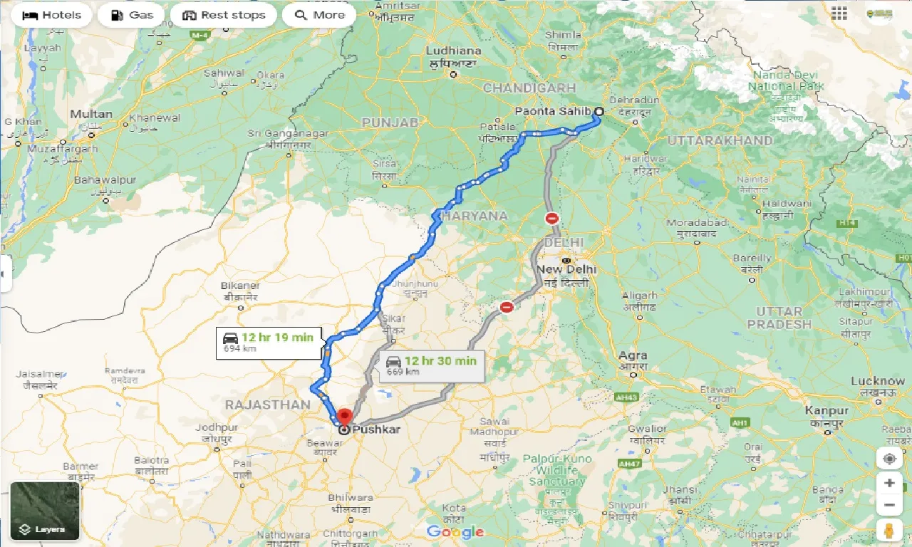 paonta-sahib-to-pushkar-one-way