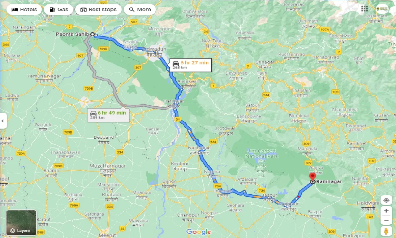 paonta-sahib-to-ramnagar-taxi