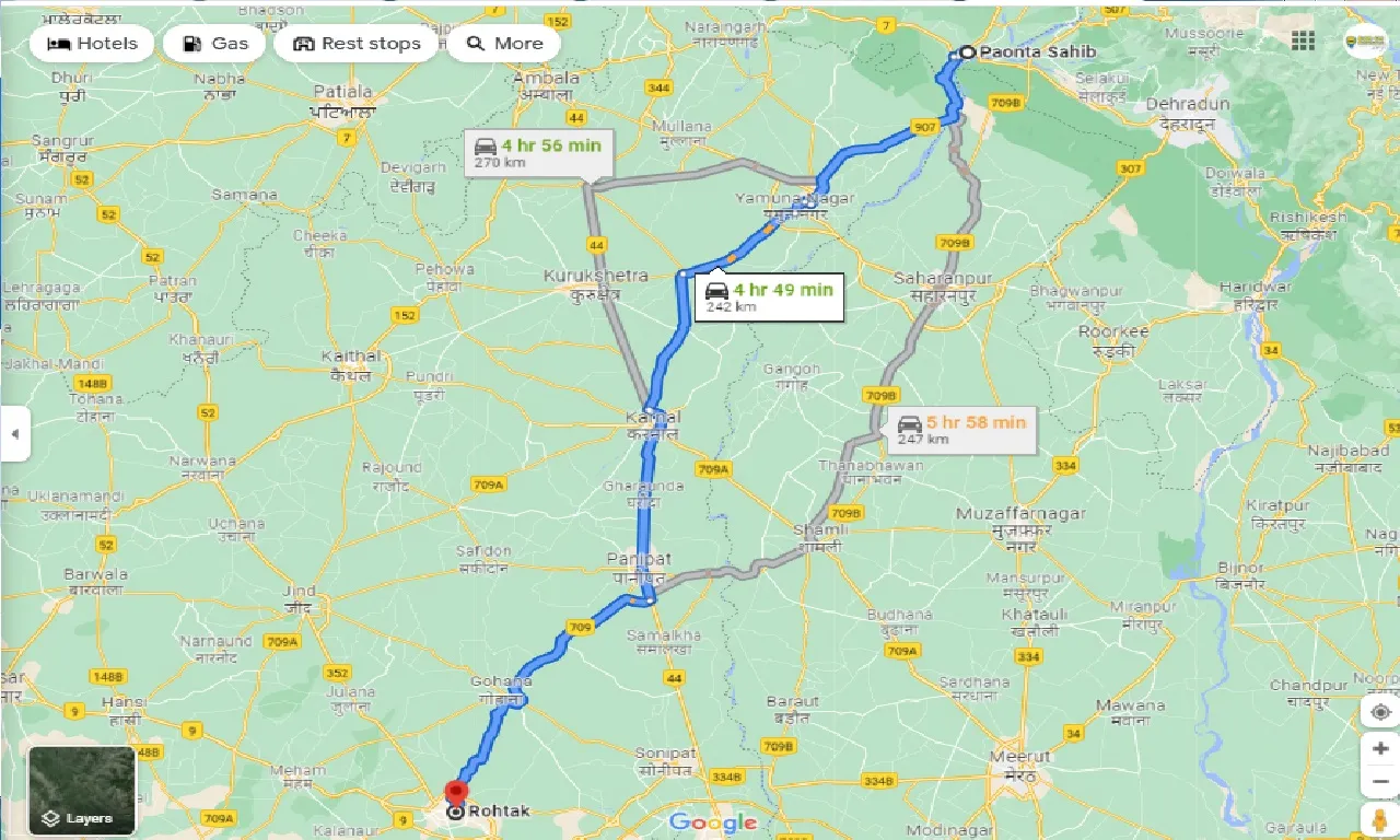 paonta-sahib-to-rohtak-one-way