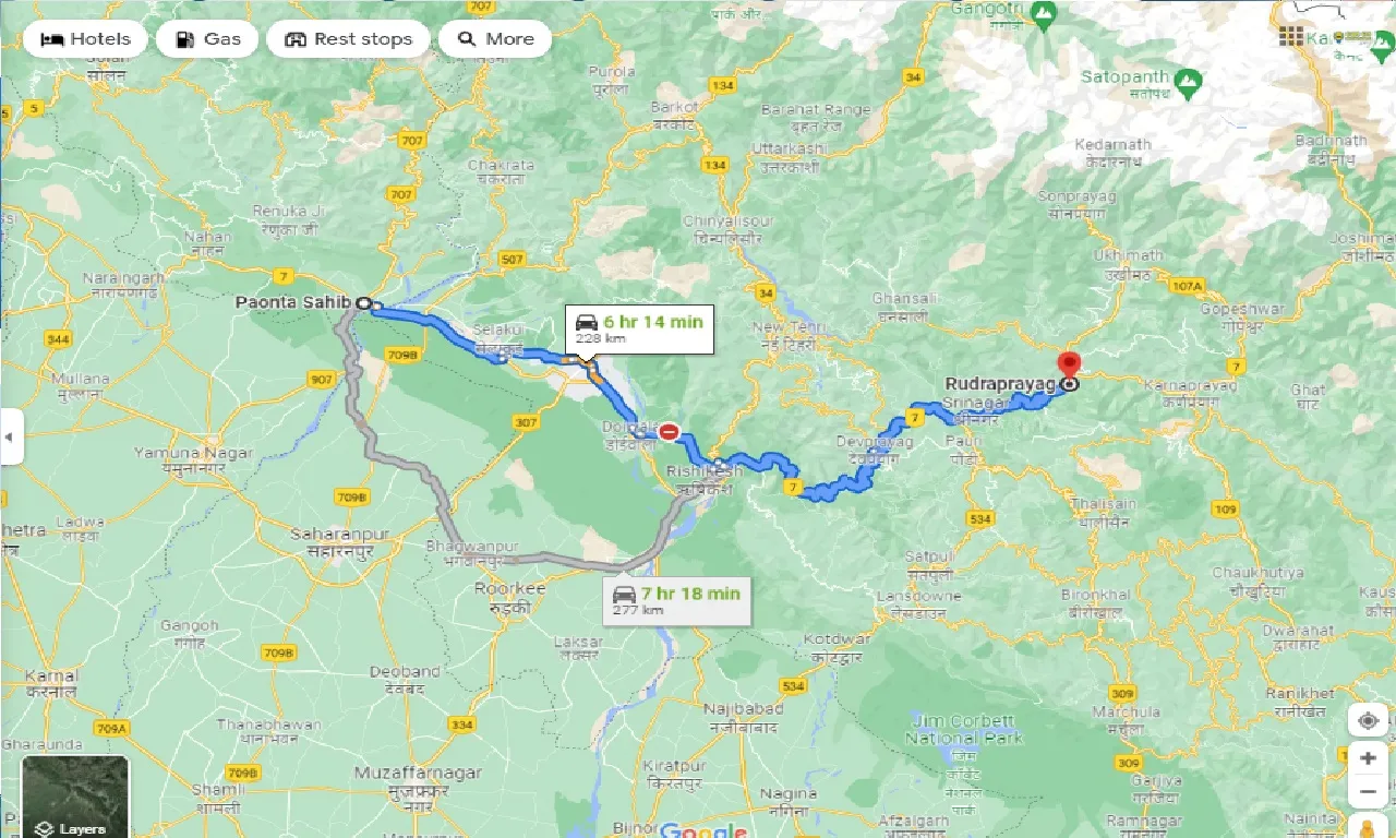 paonta-sahib-to-rudraprayag-one-way