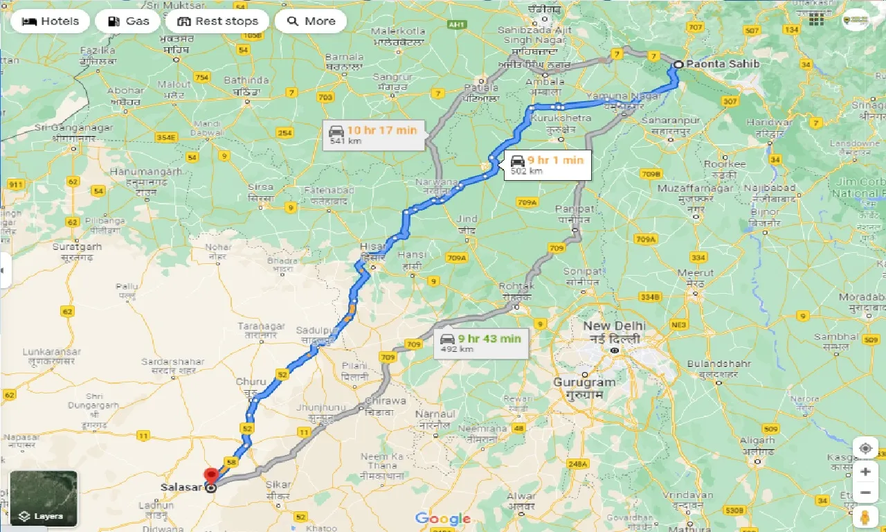 paonta-sahib-to-salasar-one-way