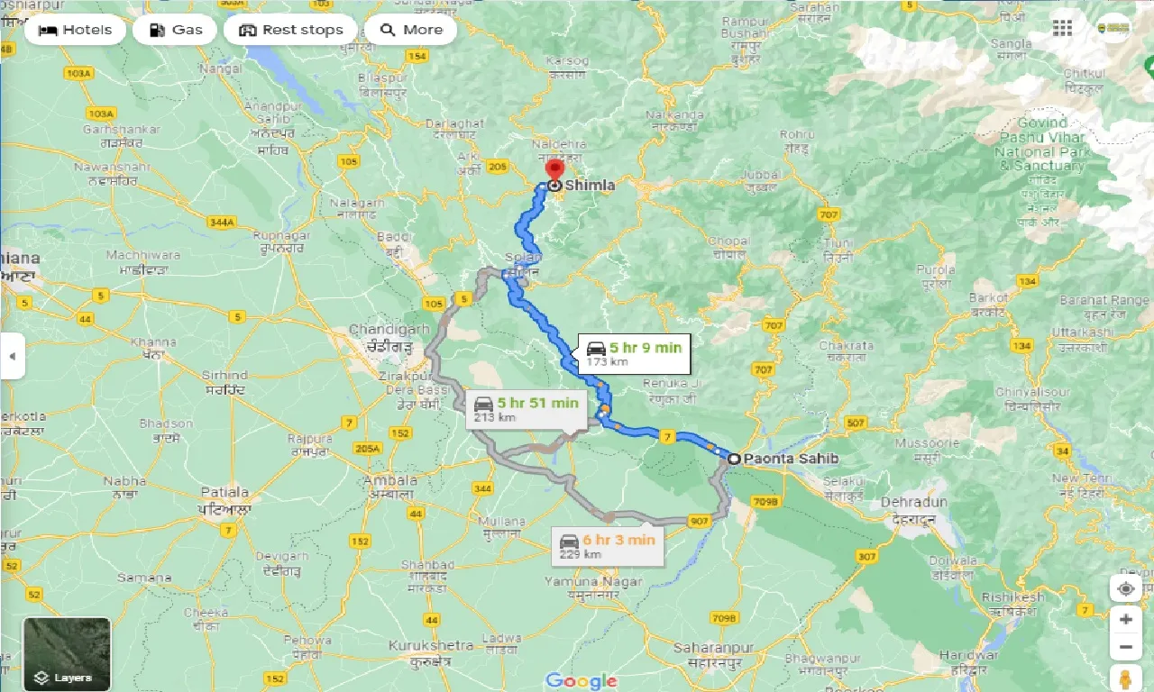 paonta-sahib-to-shimla-one-way