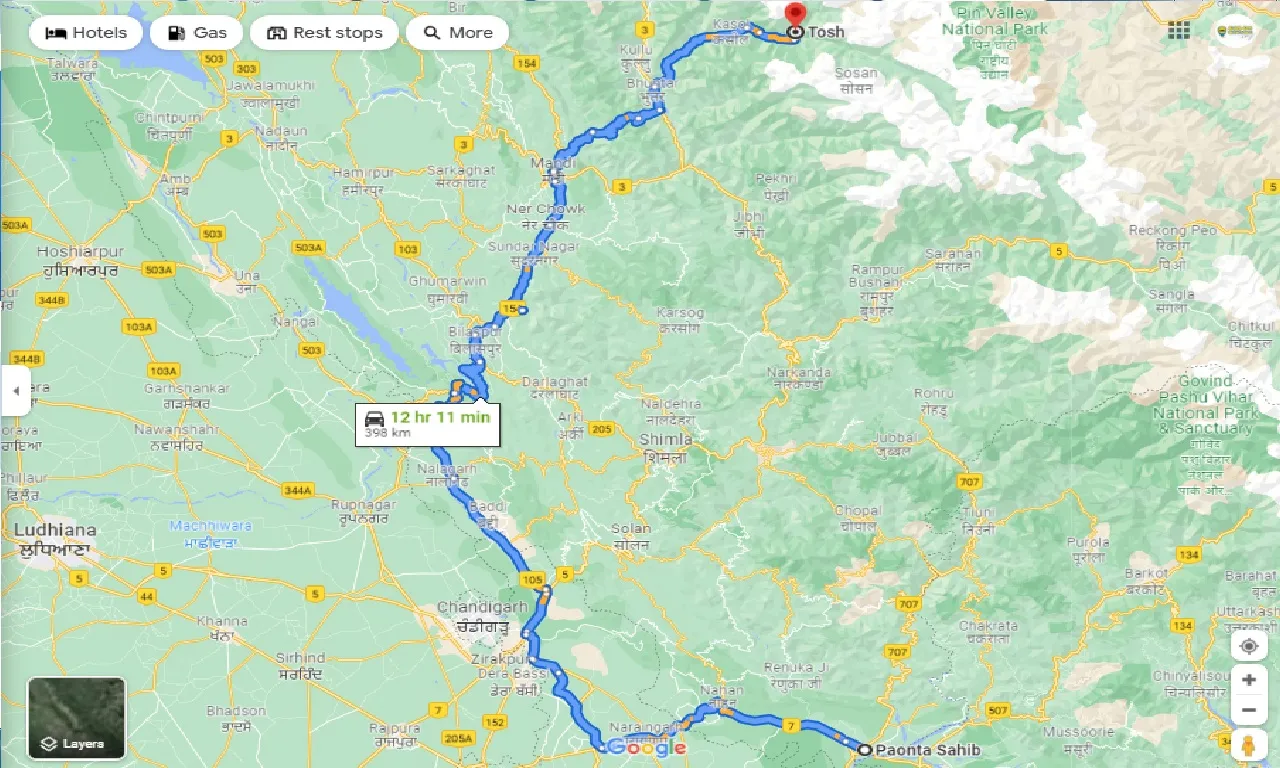 paonta-sahib-to-tosh-one-way
