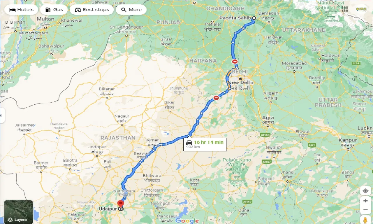 paonta-sahib-to-udaipur-one-way