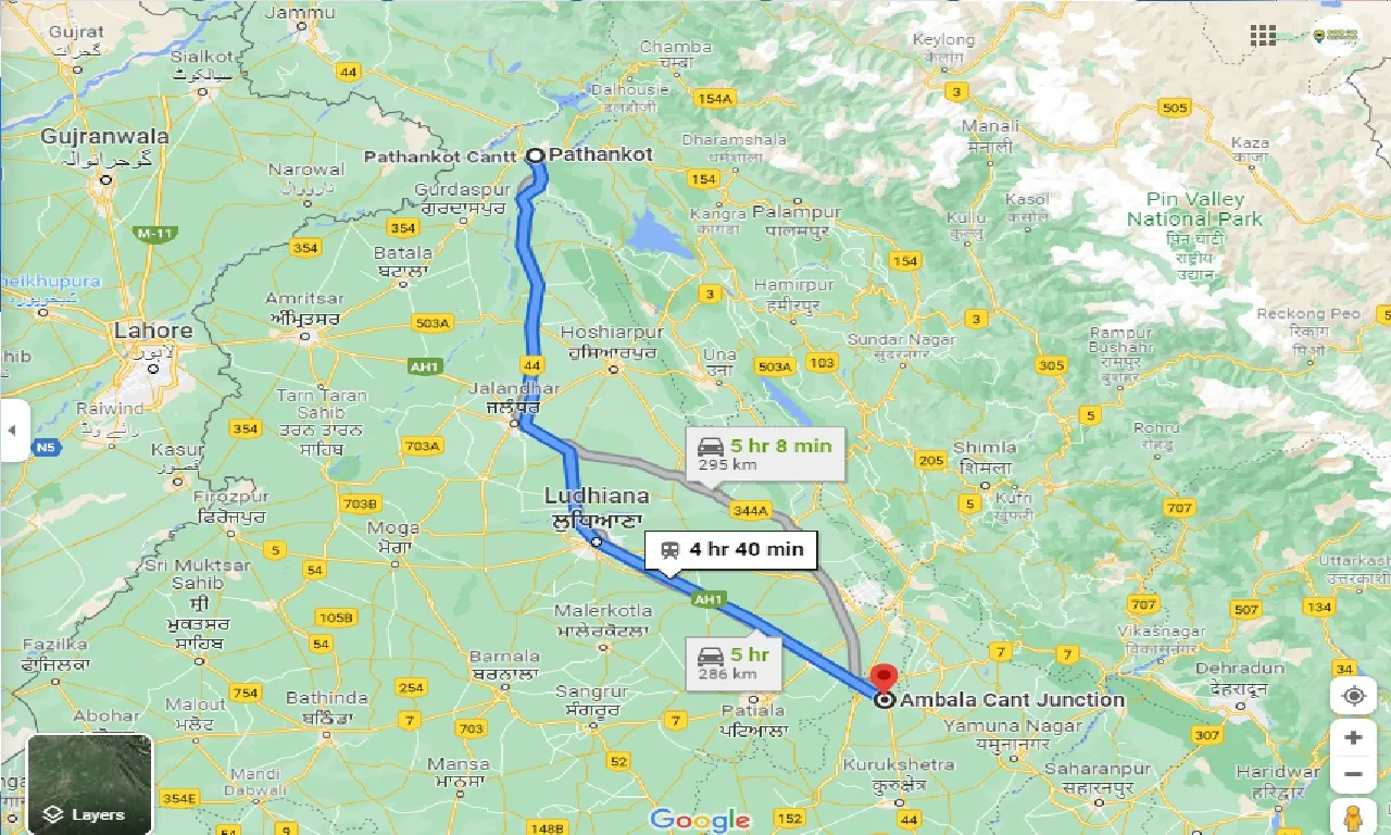 pathankot-to-ambala-cantt-railway-station-one-way