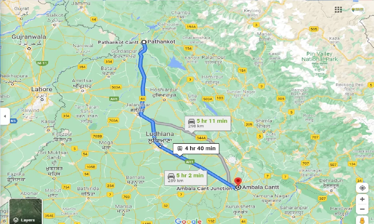 pathankot-to-ambala-cantt-taxi