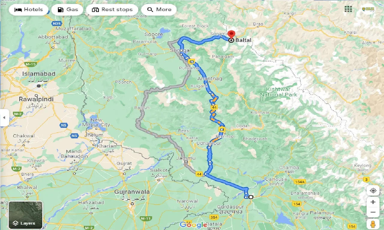 pathankot-to-baltal-one-way