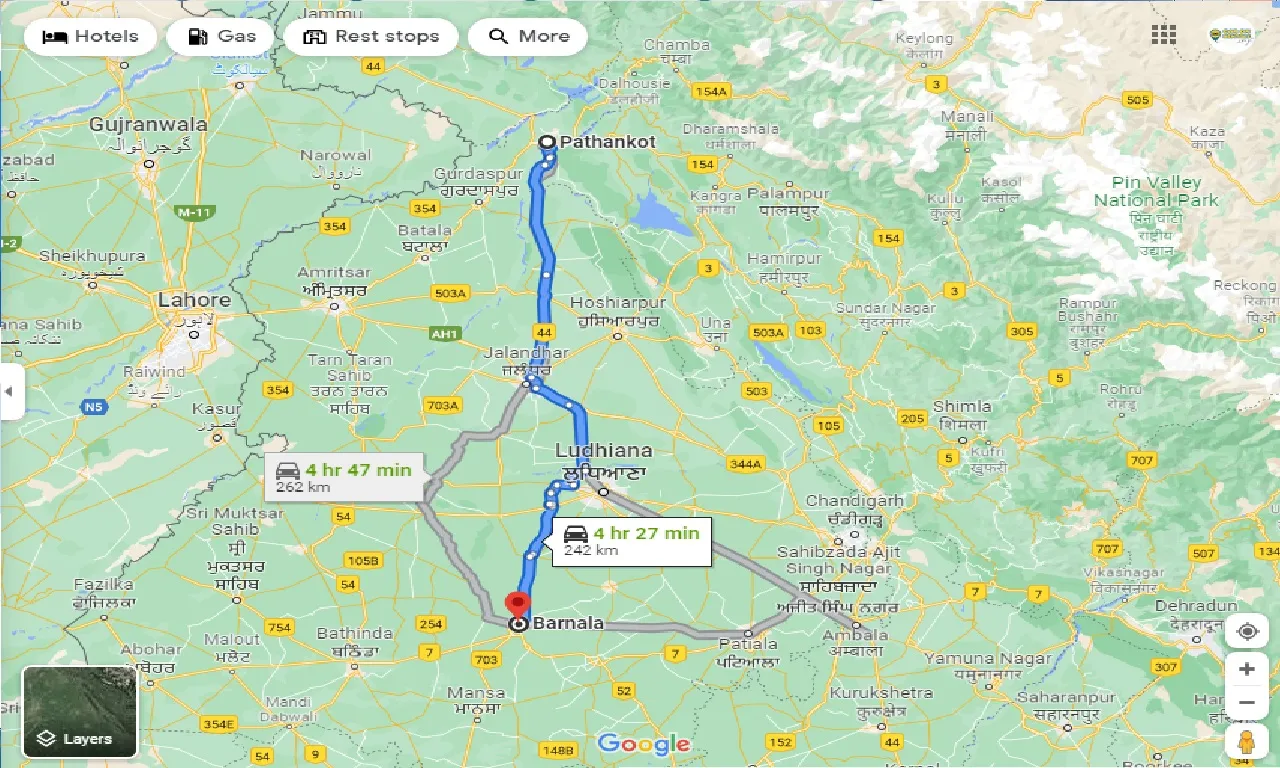 pathankot-to-barnala-taxi