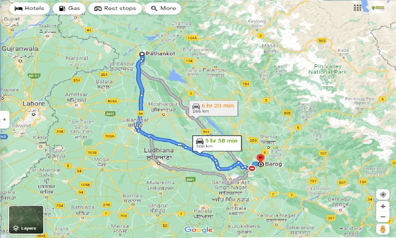pathankot-to-barog-one-way
