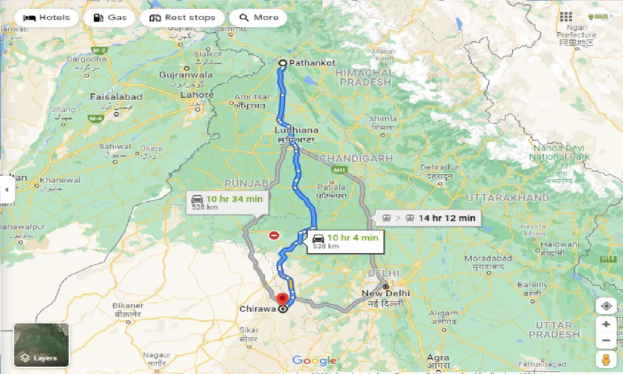 pathankot-to-chirawa-one-way