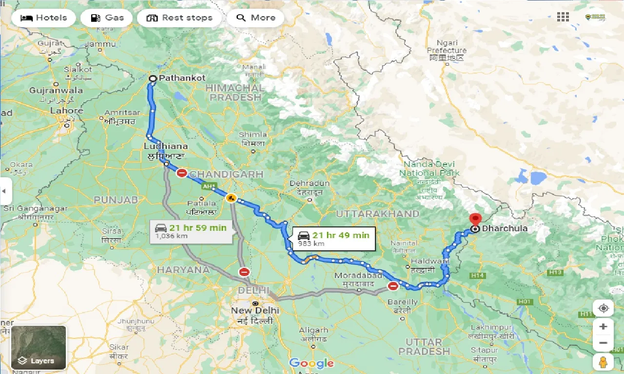 pathankot-to-dharchula-one-way