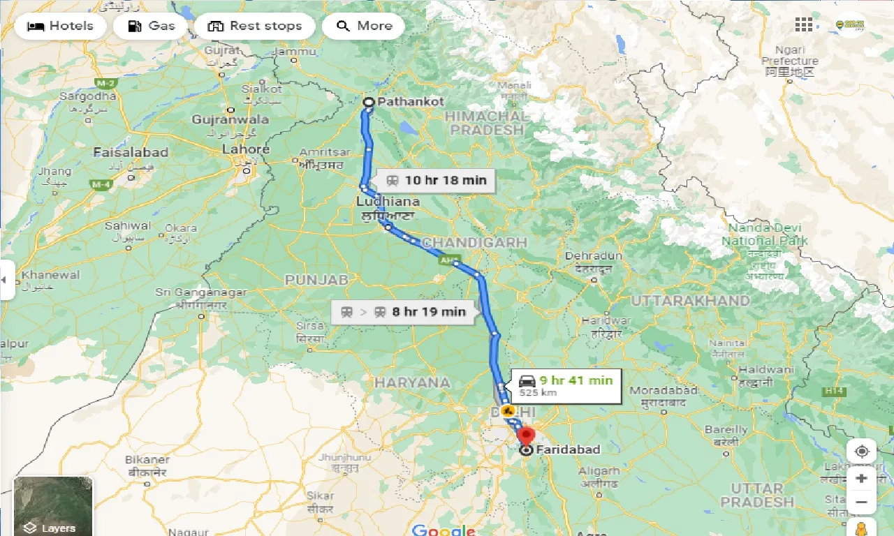 pathankot-to-faridabad-one-way