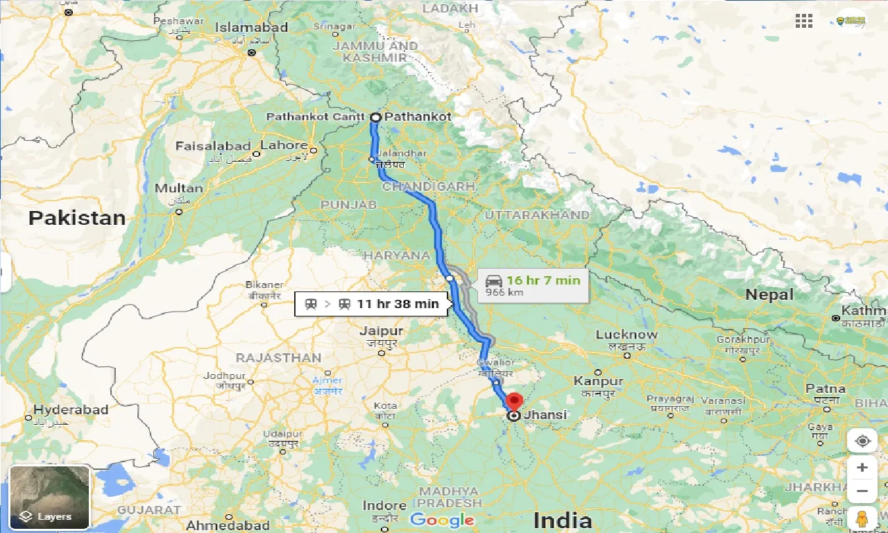 pathankot-to-jhansi-taxi