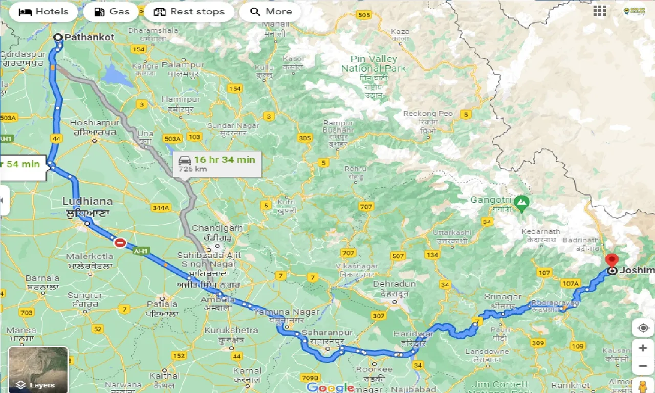 pathankot-to-joshimath-one-way