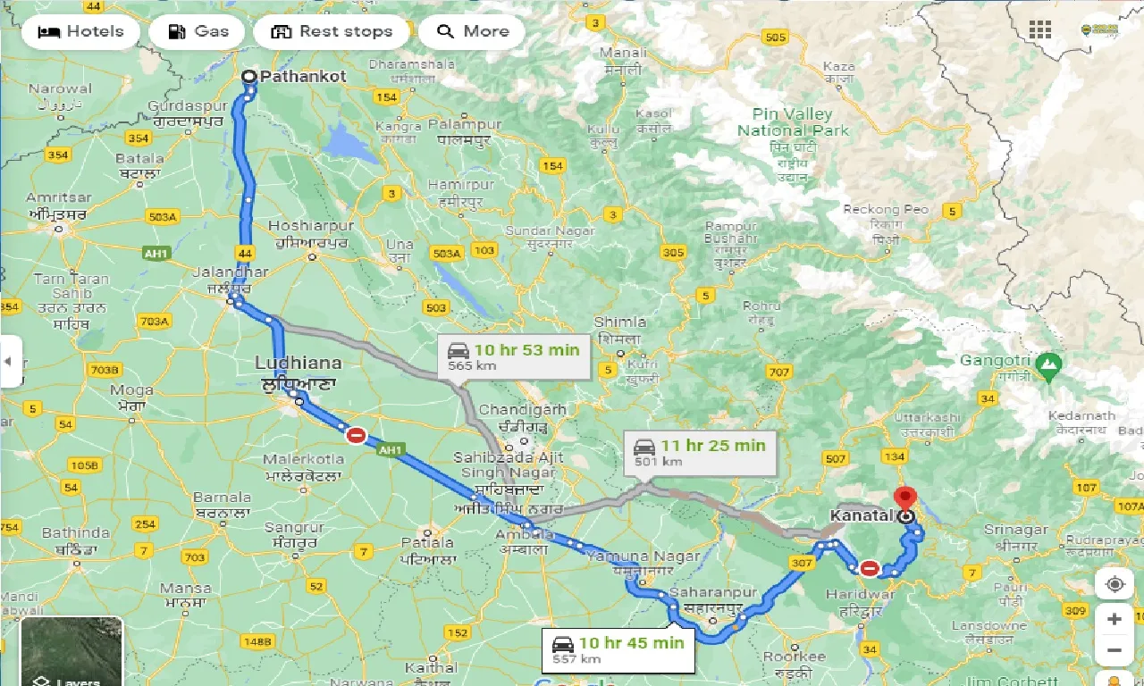 pathankot-to-kanatal-taxi