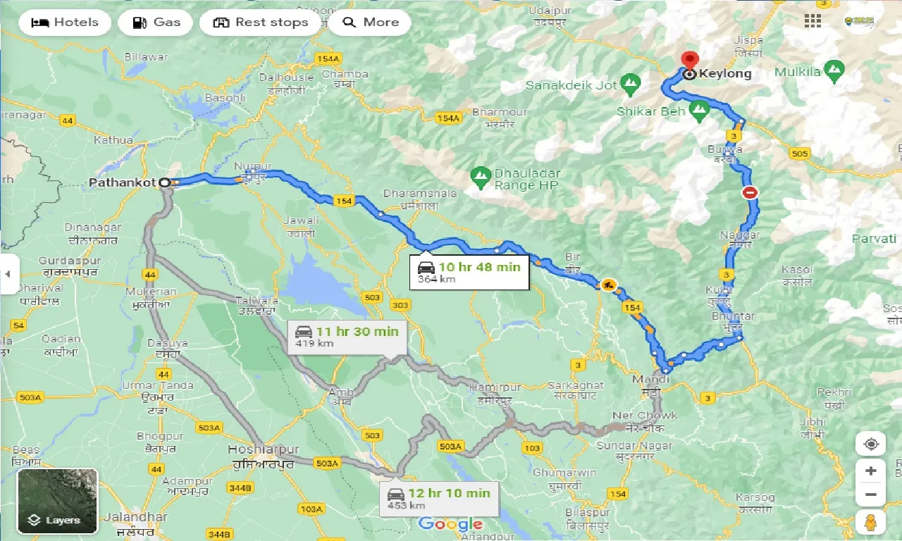 pathankot-to-keylong-one-way