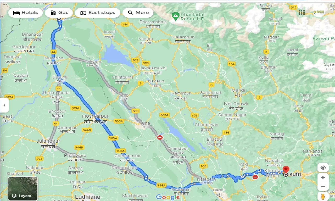 pathankot-to-kufri-taxi