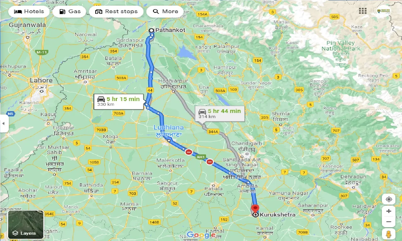 pathankot-to-kurukshetra-taxi