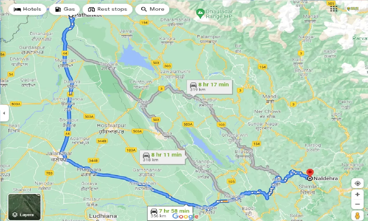 pathankot-to-naldehra-one-way