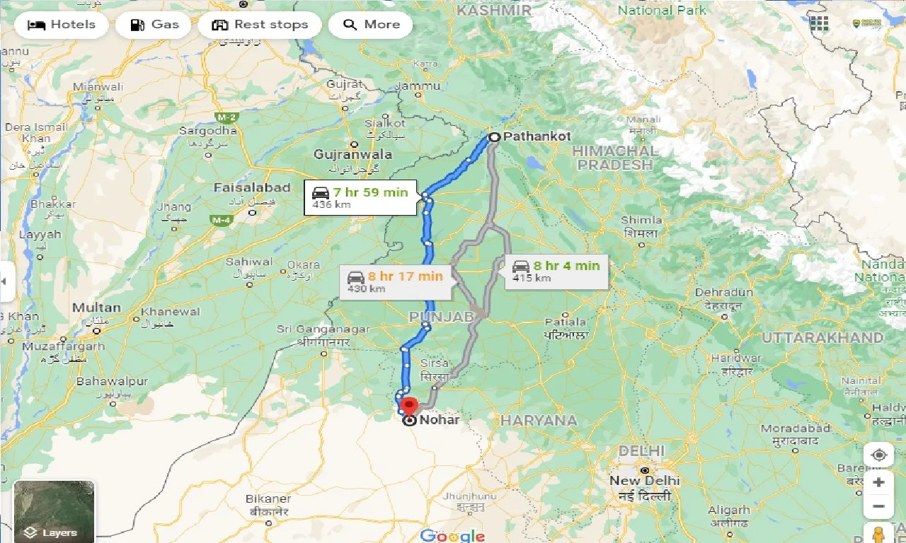 pathankot-to-nohar-taxi