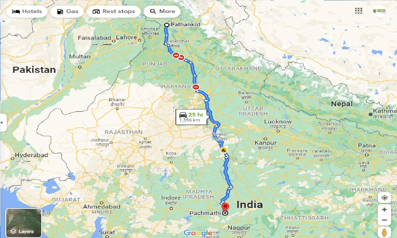 pathankot-to-pachmarhi-taxi