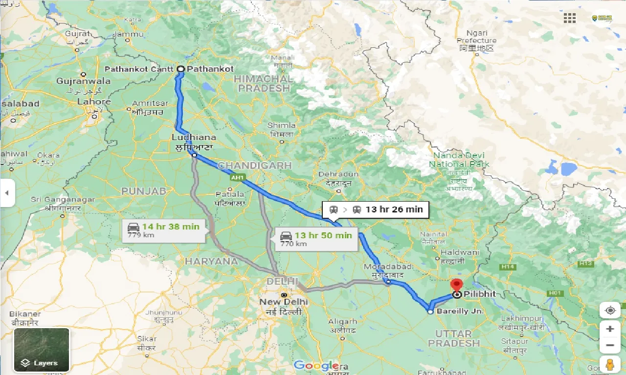 pathankot-to-pilibhit-one-way