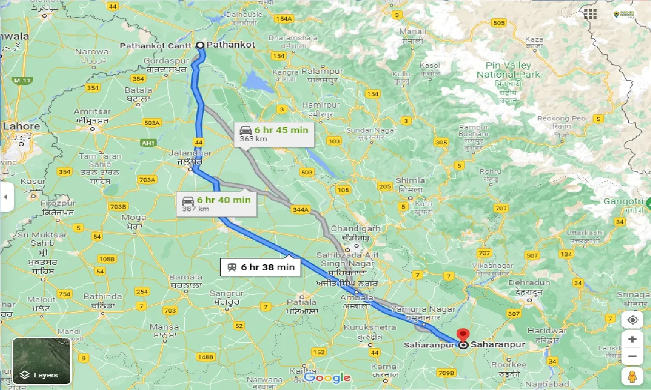 pathankot-to-saharanpur-one-way
