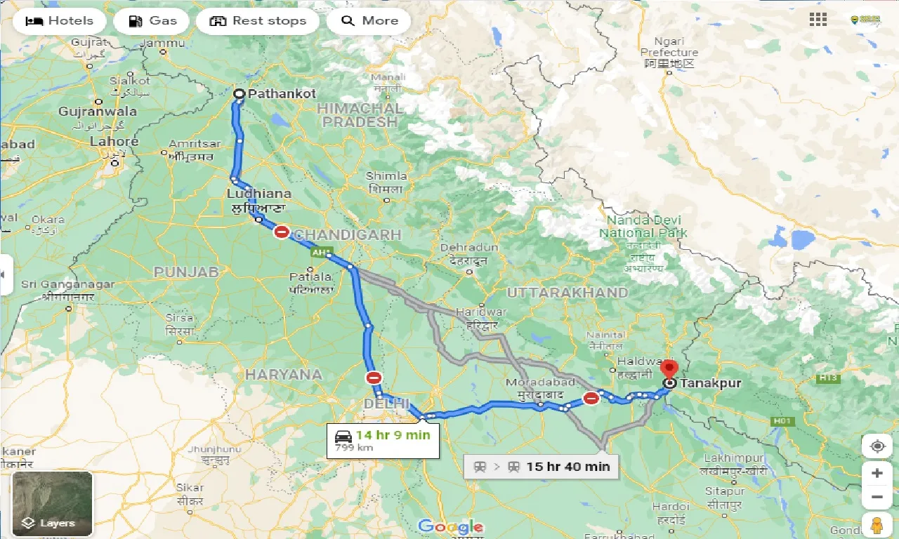 pathankot-to-tanakpur-taxi