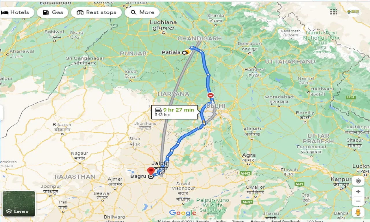 patiala-to-bagru-taxi