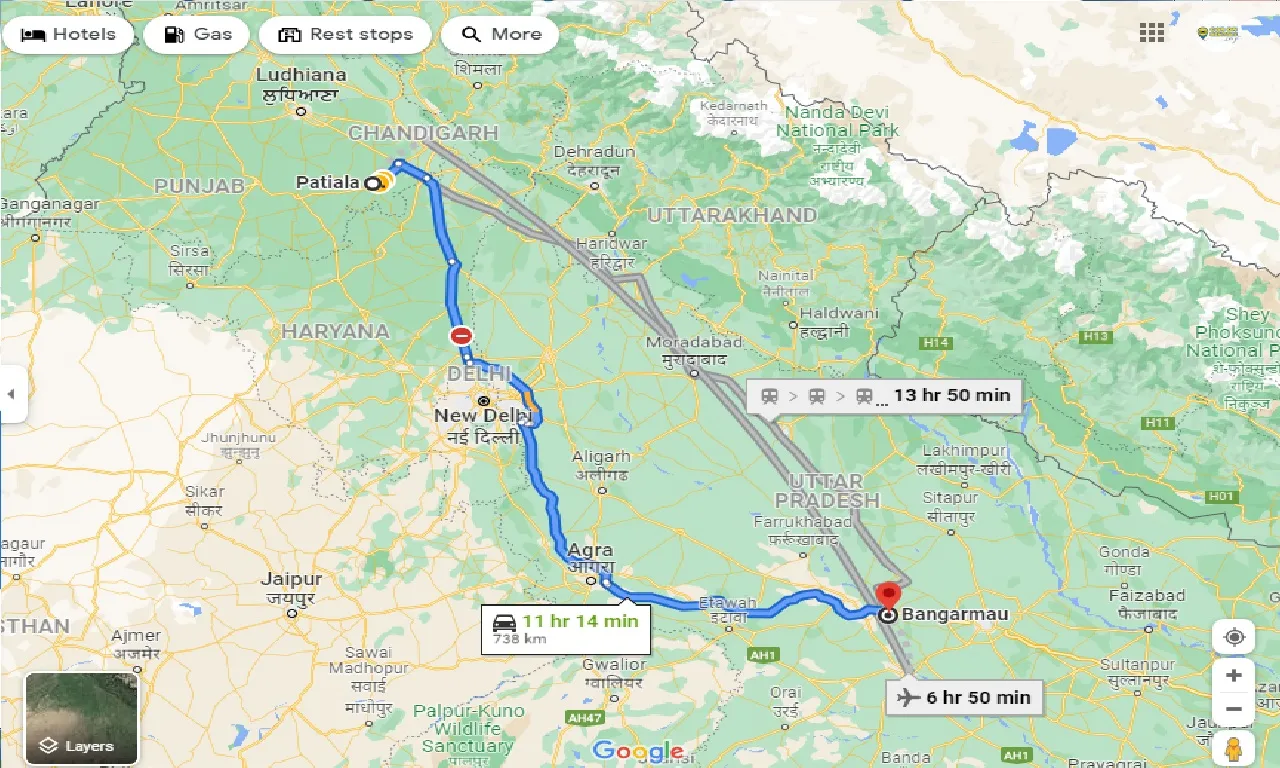 patiala-to-bangarmau-one-way