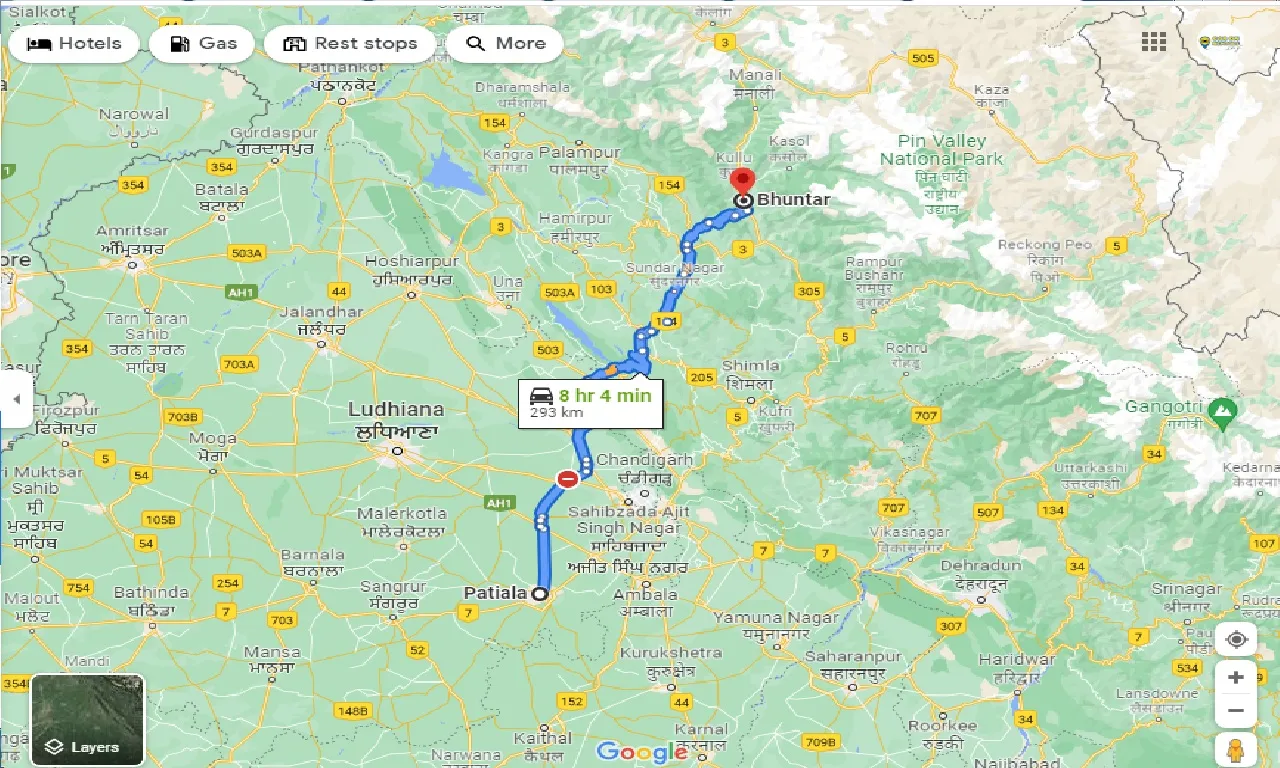 patiala-to-bhuntar-taxi
