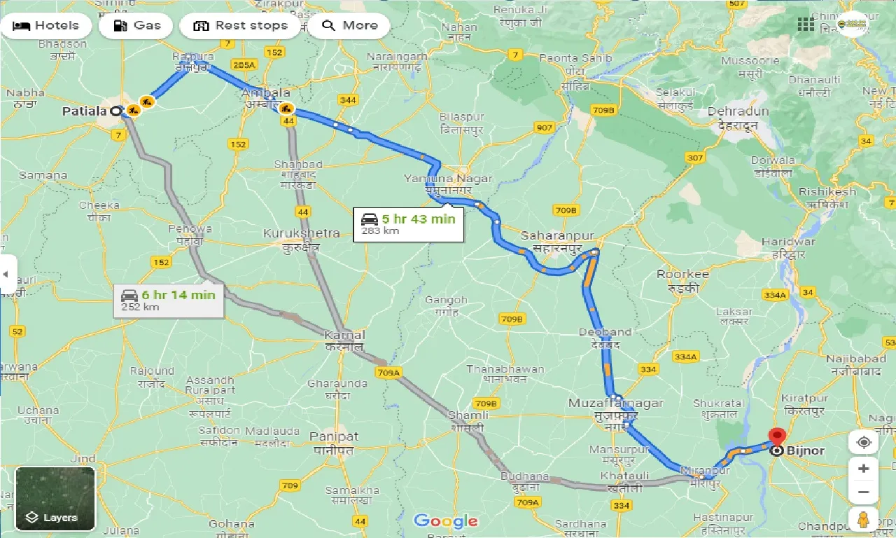 patiala-to-bijnor-one-way