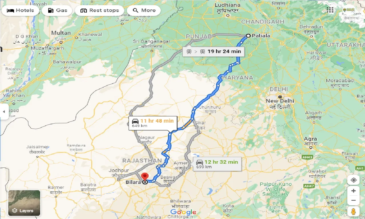 patiala-to-bilara-one-way