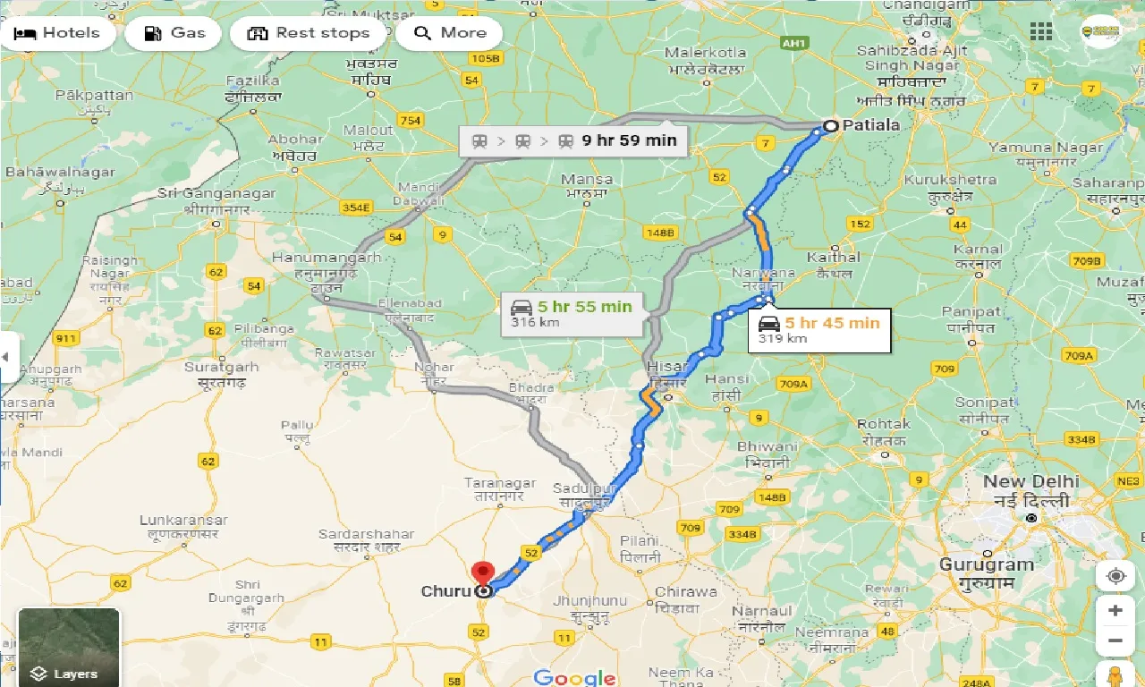 patiala-to-churu-taxi