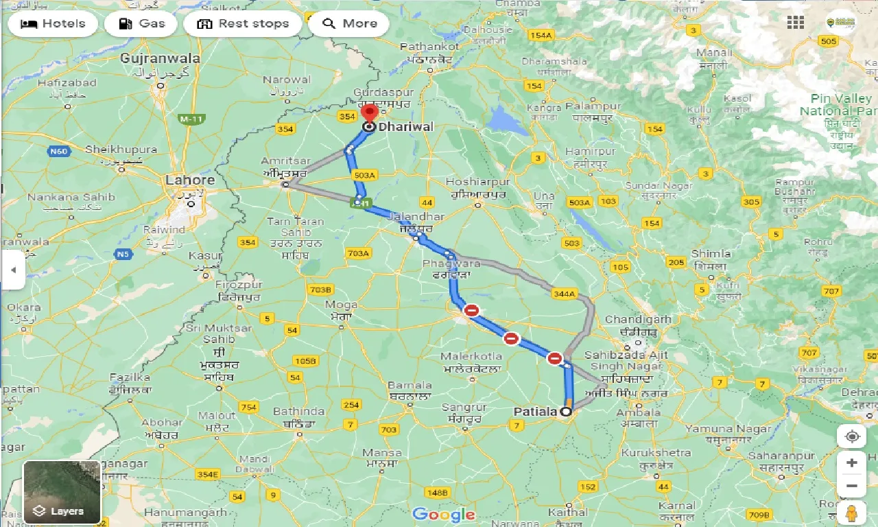 patiala-to-dhariwal-one-way