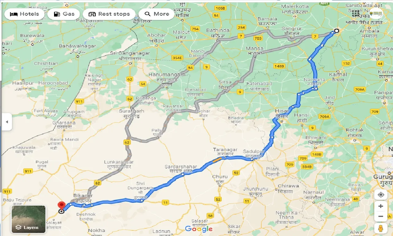 patiala-to-gajner-taxi