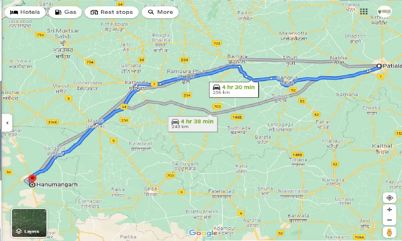 patiala-to-hanumangarh-taxi