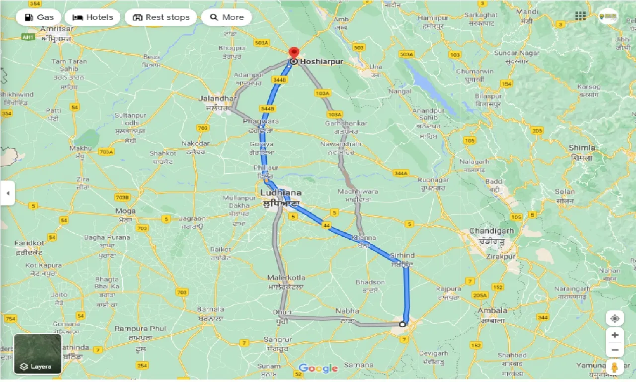 patiala-to-hoshiarpur-one-way