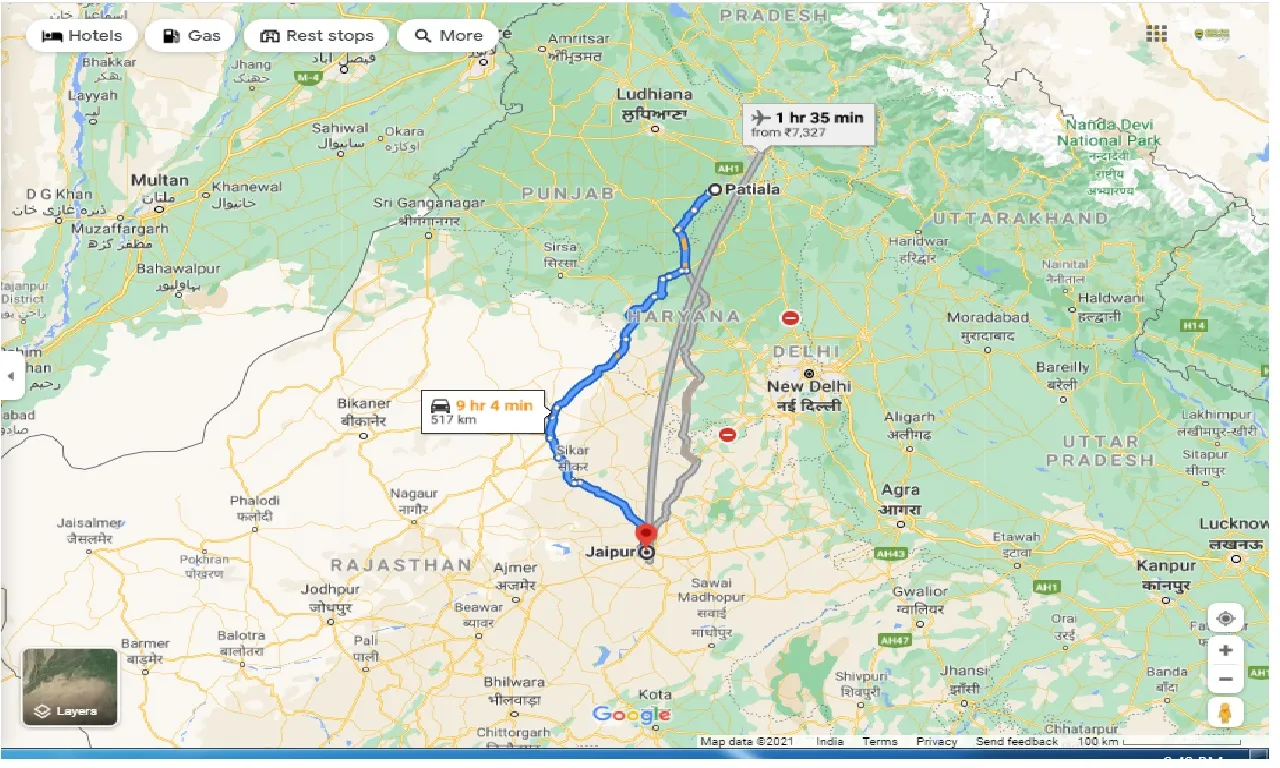 patiala-to-jaipur-round-trip
