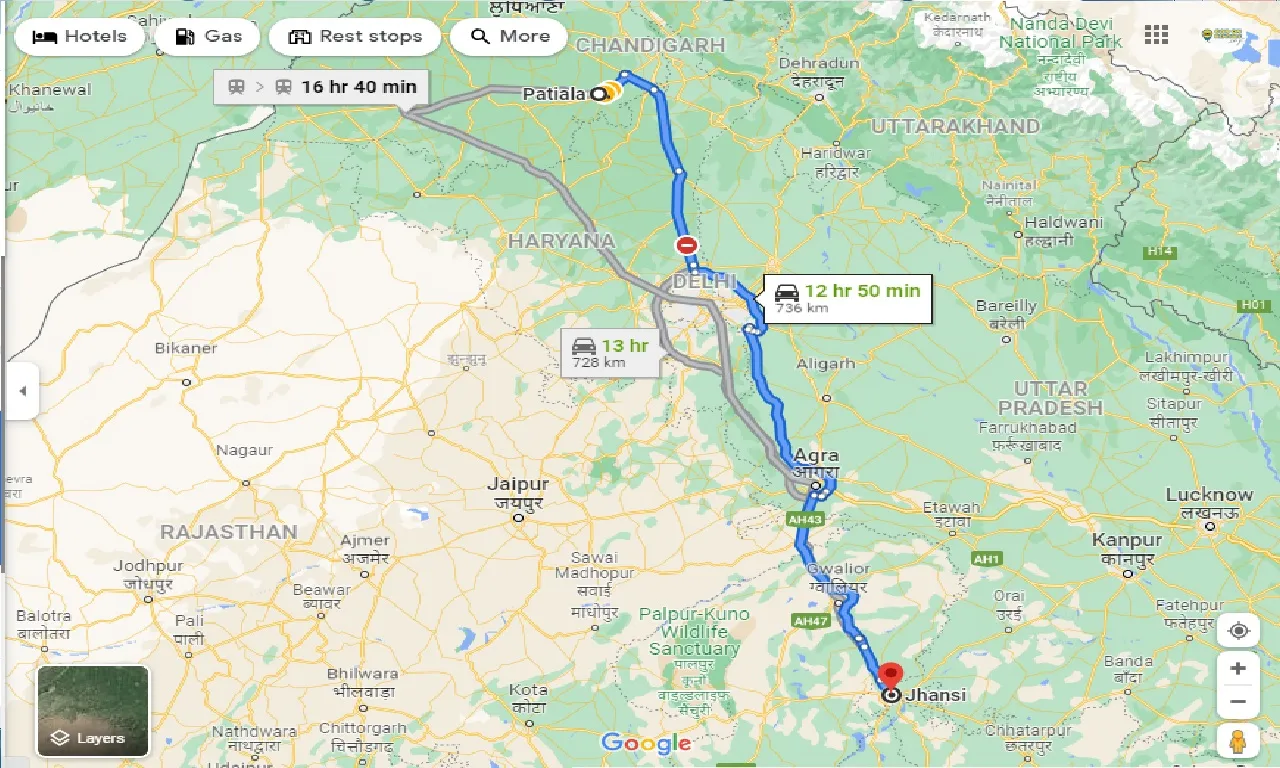 patiala-to-jhansi-taxi
