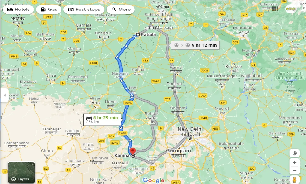 patiala-to-kanina-one-way