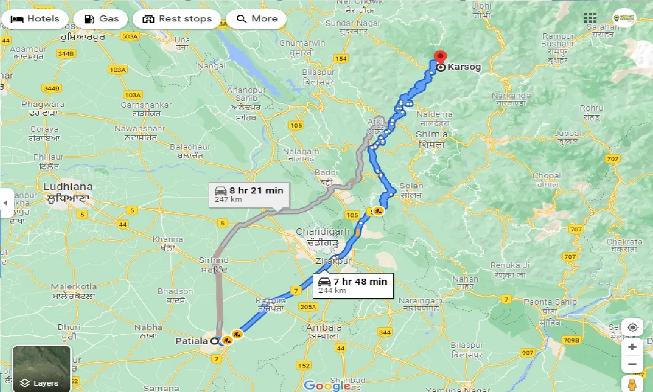 patiala-to-karsog-one-way