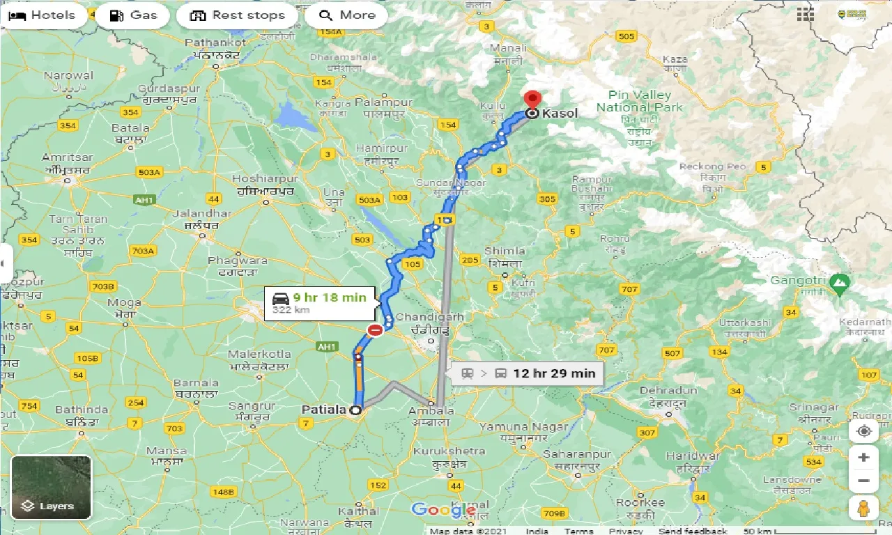 patiala-to-kasol-taxi