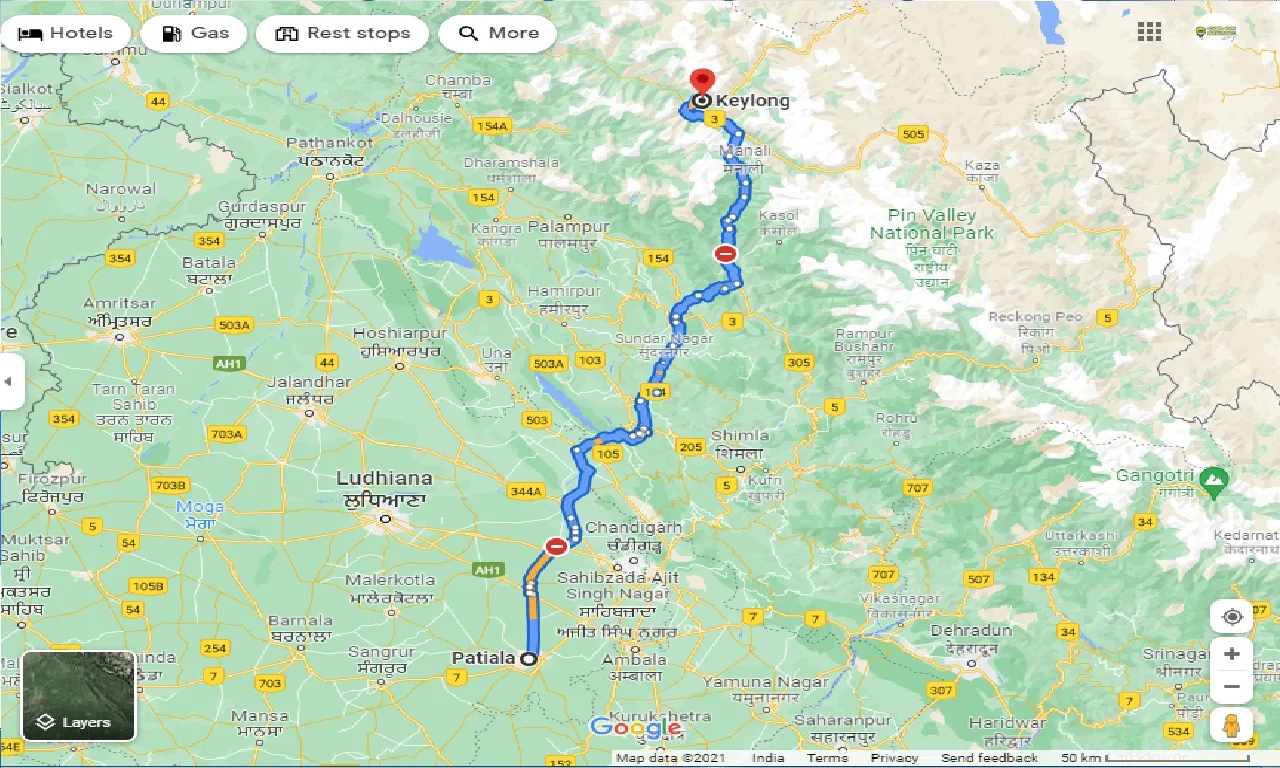 patiala-to-keylong-taxi