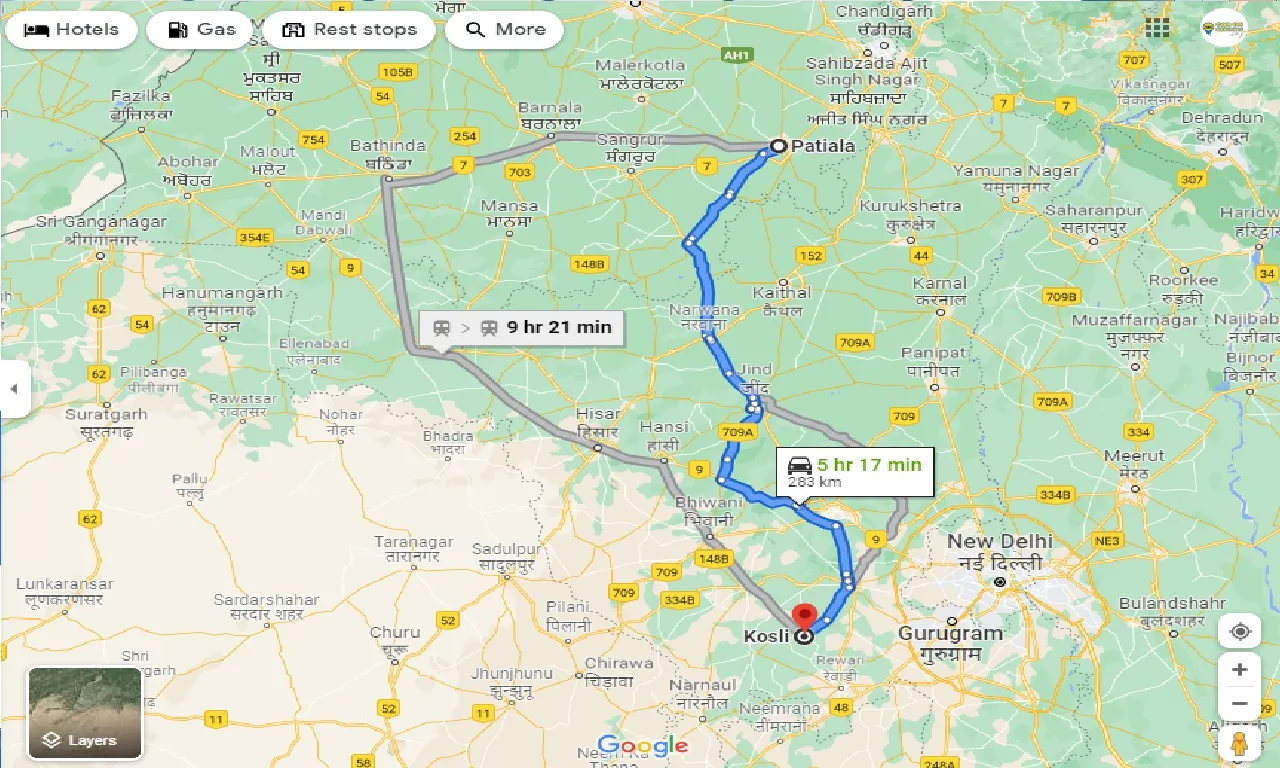 patiala-to-kosli-taxi