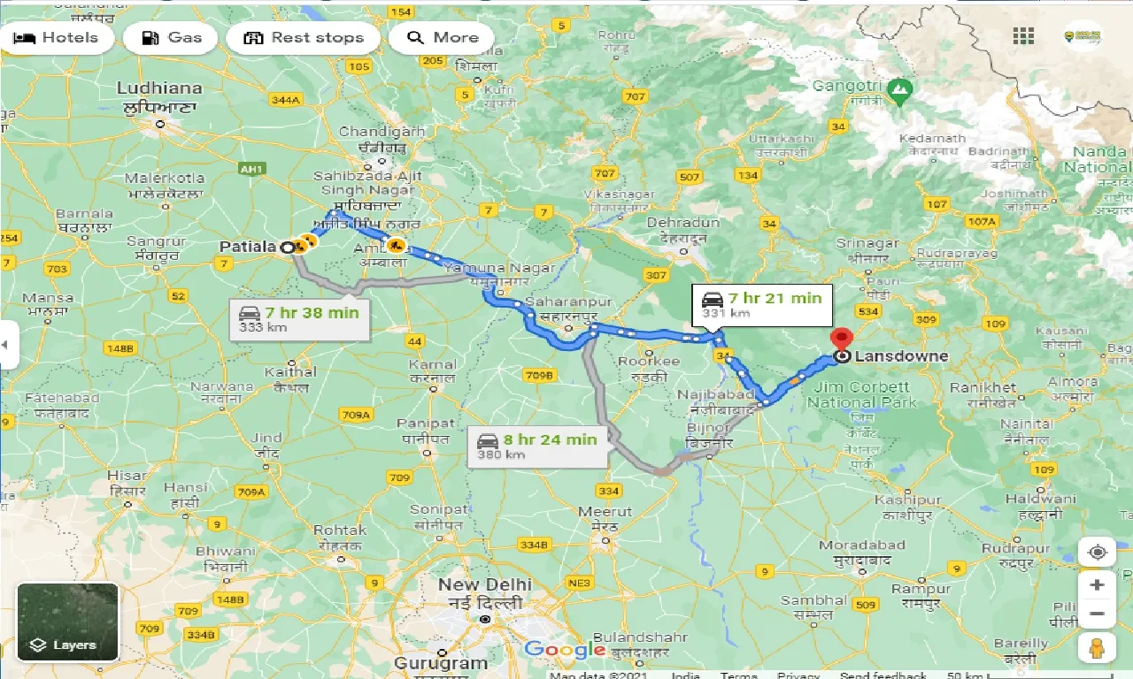 patiala-to-lansdowne-one-way
