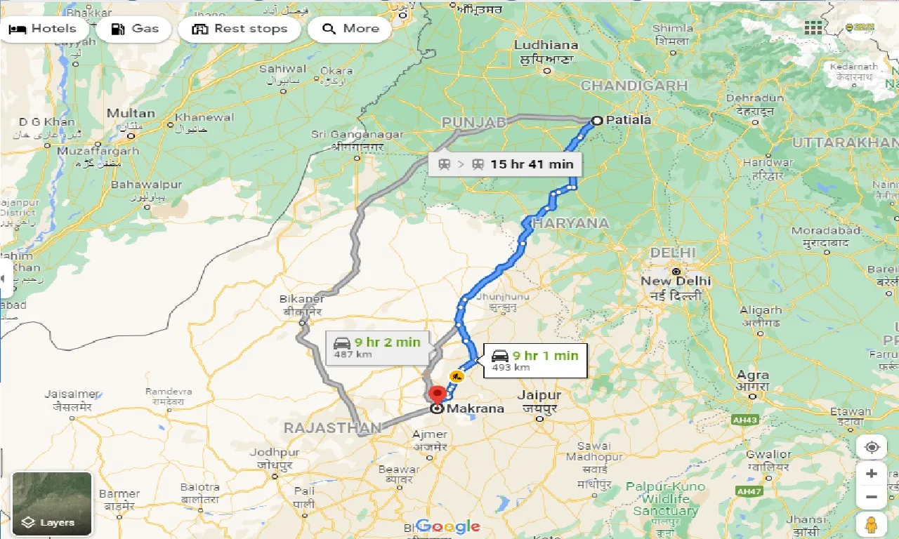 patiala-to-makrana-one-way