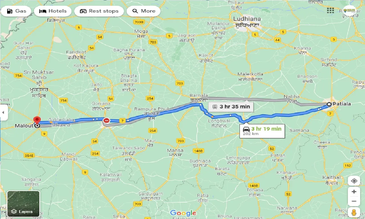 patiala-to-malout-one-way