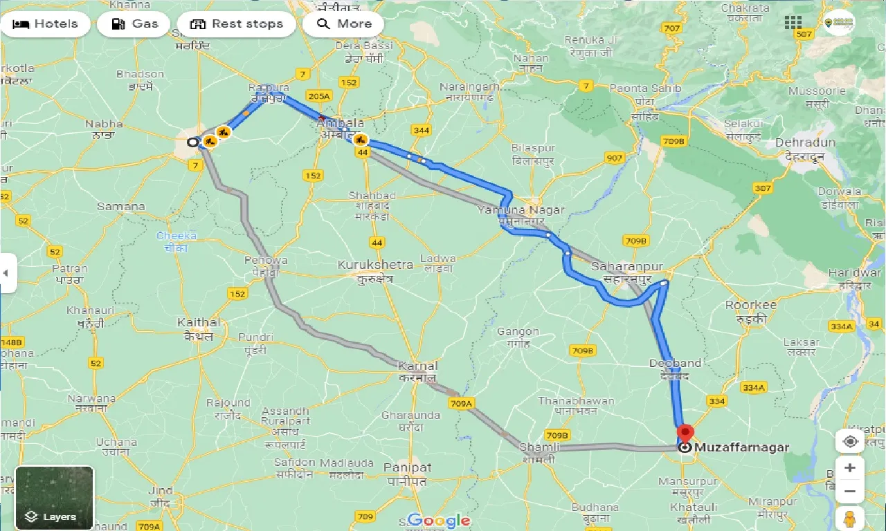 patiala-to-muzaffarnagar-one-way